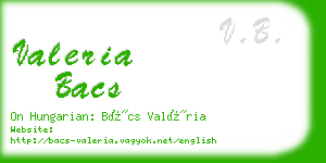 valeria bacs business card
